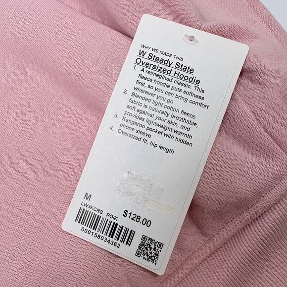 Lululemon Steady State Oversized Hoodie – NWT – Size Medium- Soft Porcelain Pink - Picture 8 of 10